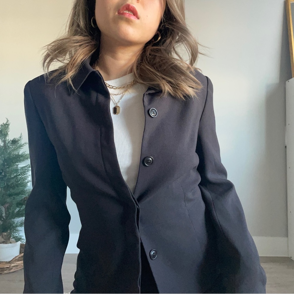 Vintage Women Black Suit Jacket